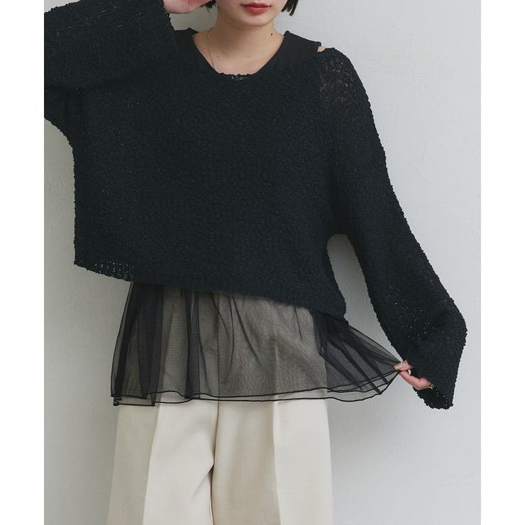 レイヤードチュールタンクトップ | ad thie | 詳細画像36 