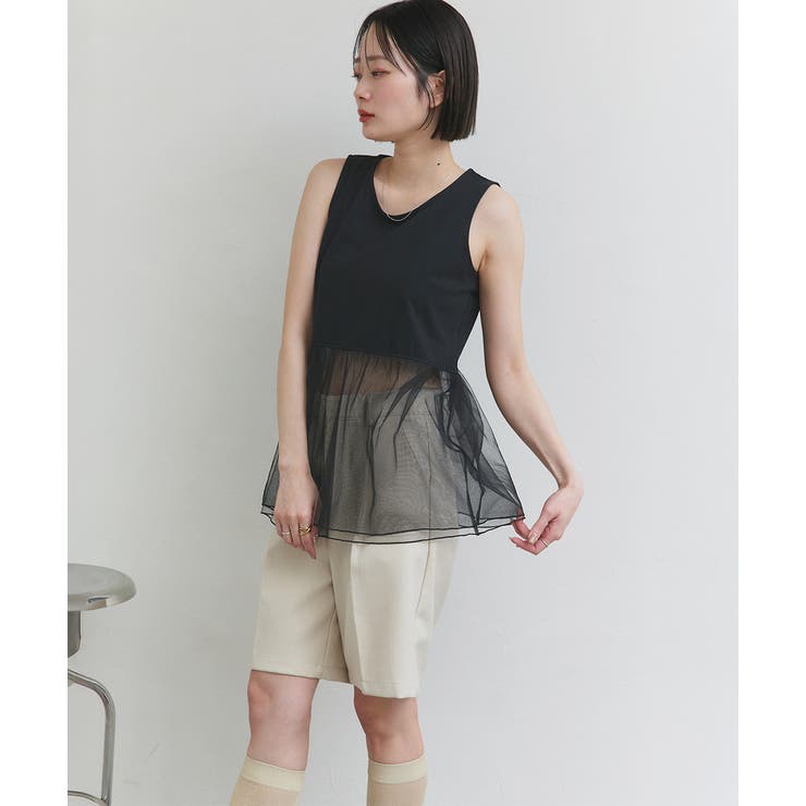 レイヤードチュールタンクトップ | ad thie | 詳細画像39 