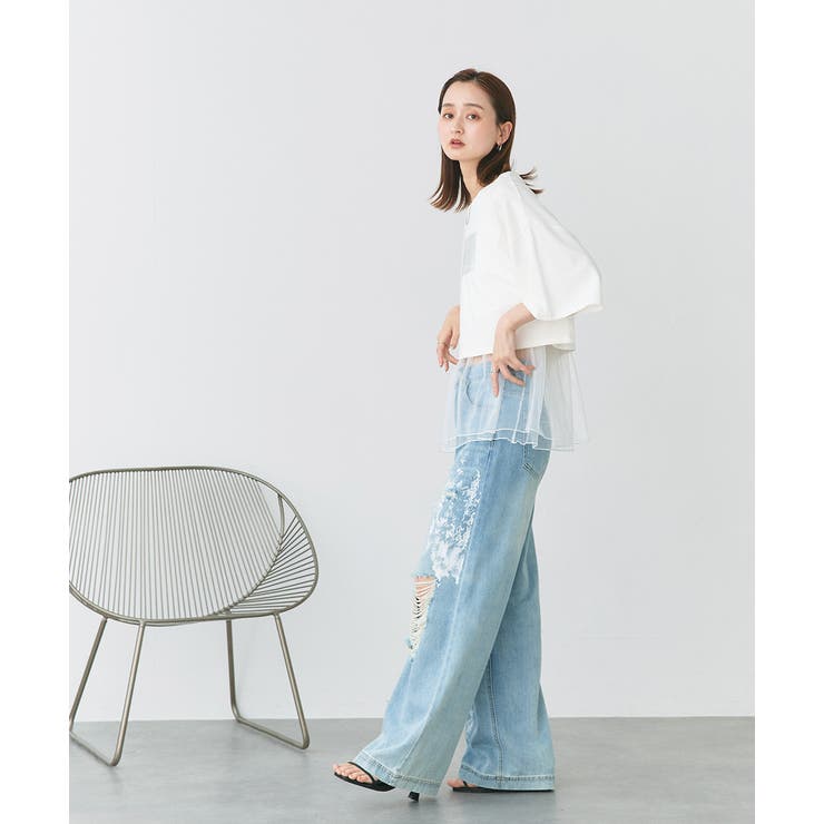 レイヤードチュールタンクトップ | ad thie | 詳細画像6 