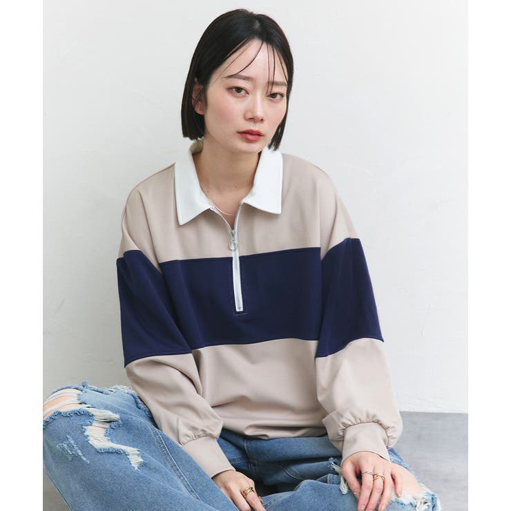 ハーフジップラガープルオーバー | ad thie | 詳細画像10 