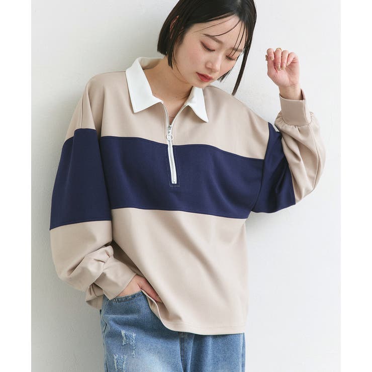 ハーフジップラガープルオーバー | ad thie | 詳細画像3 