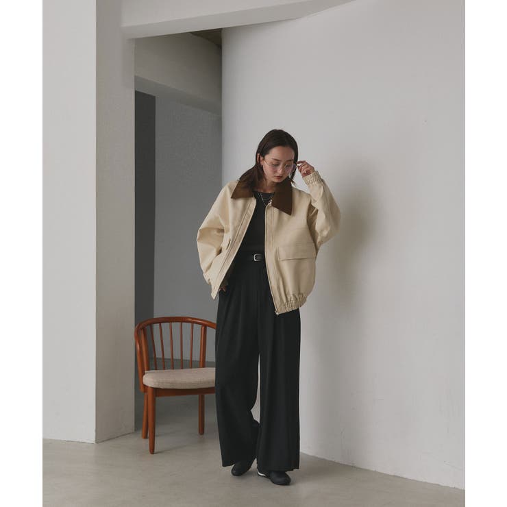 コーデュロイカラーレザーブルゾン | ad thie | 詳細画像11 