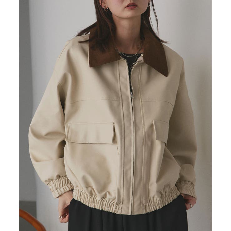 コーデュロイカラーレザーブルゾン | ad thie | 詳細画像19 