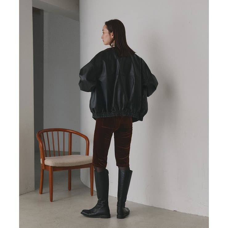 コーデュロイカラーレザーブルゾン | ad thie | 詳細画像4 
