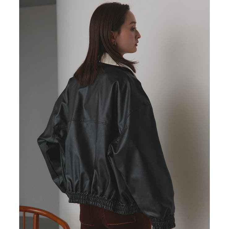 コーデュロイカラーレザーブルゾン | ad thie | 詳細画像6 