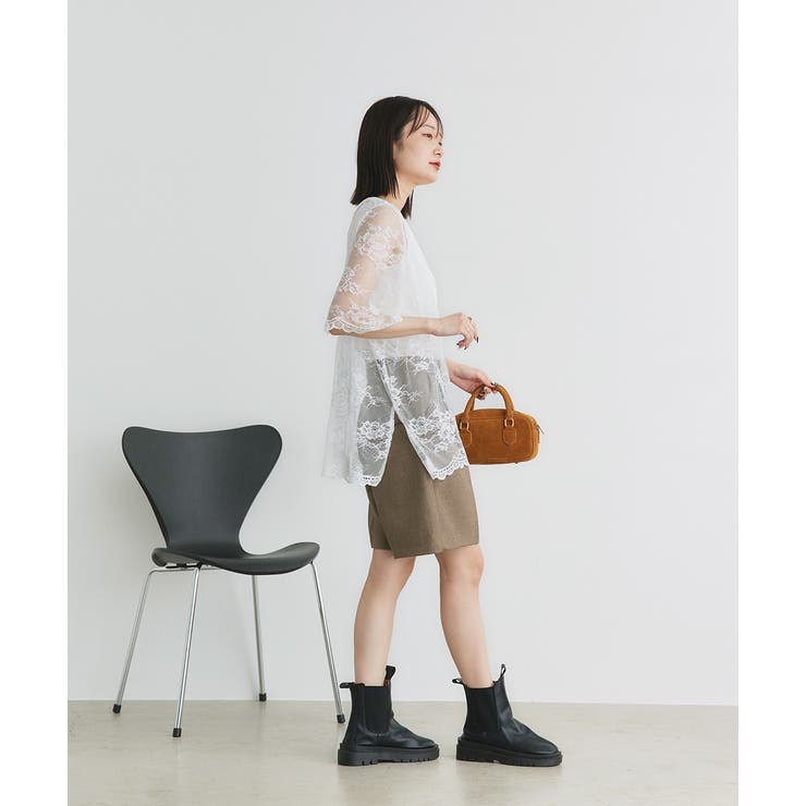 Vネックレースオーバーブラウス | ad thie | 詳細画像26 