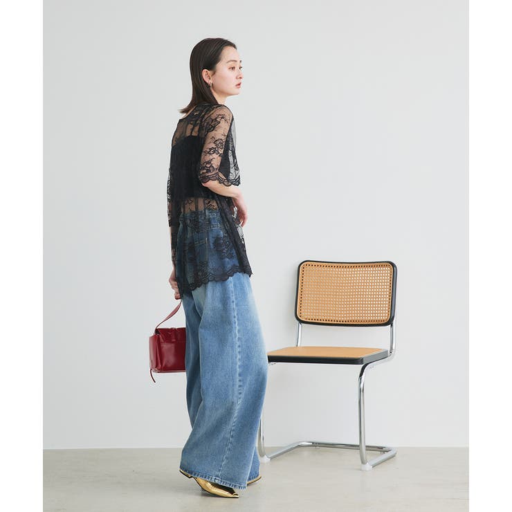 Vネックレースオーバーブラウス | ad thie | 詳細画像37 