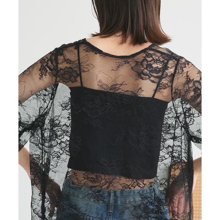 Vネックレースオーバーブラウス | ad thie | 詳細画像44 