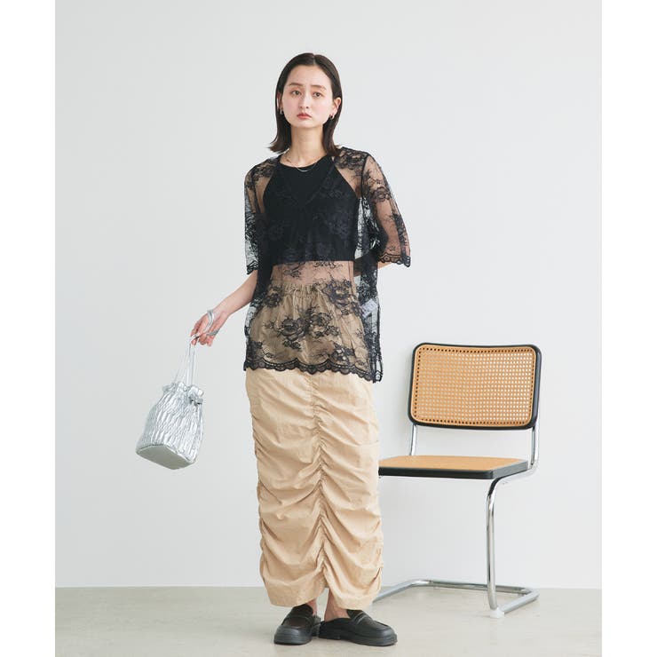 Vネックレースオーバーブラウス | ad thie | 詳細画像48 