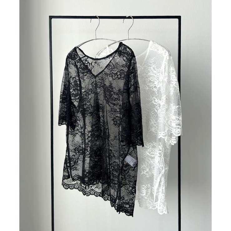 Vネックレースオーバーブラウス | ad thie | 詳細画像68 