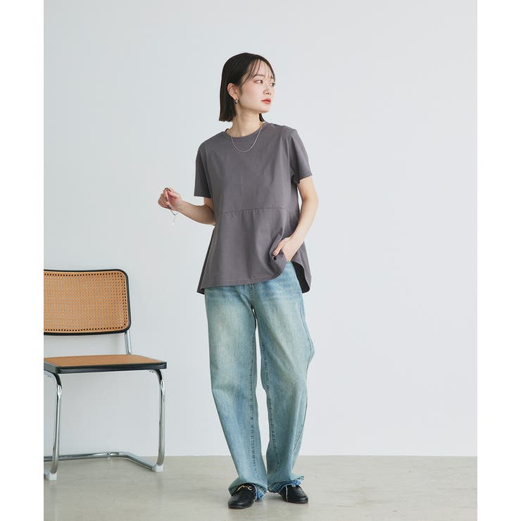 ペプラムフリルデザインTシャツ | ad thie | 詳細画像10 