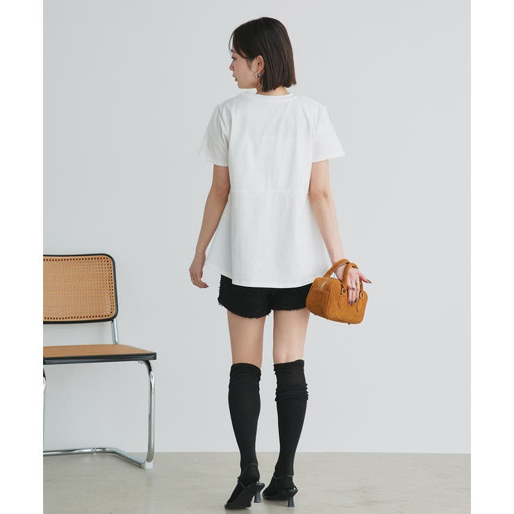 ペプラムフリルデザインTシャツ | ad thie | 詳細画像15 