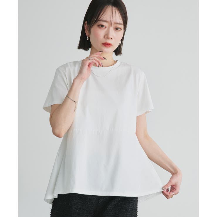 ペプラムフリルデザインTシャツ | ad thie | 詳細画像16 
