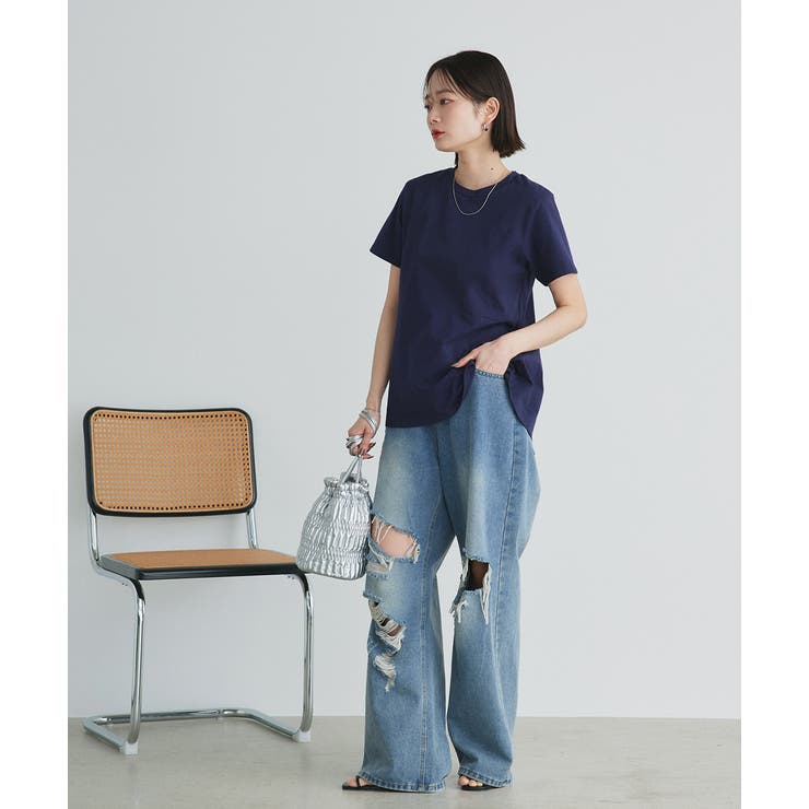 ペプラムフリルデザインTシャツ | ad thie | 詳細画像20 