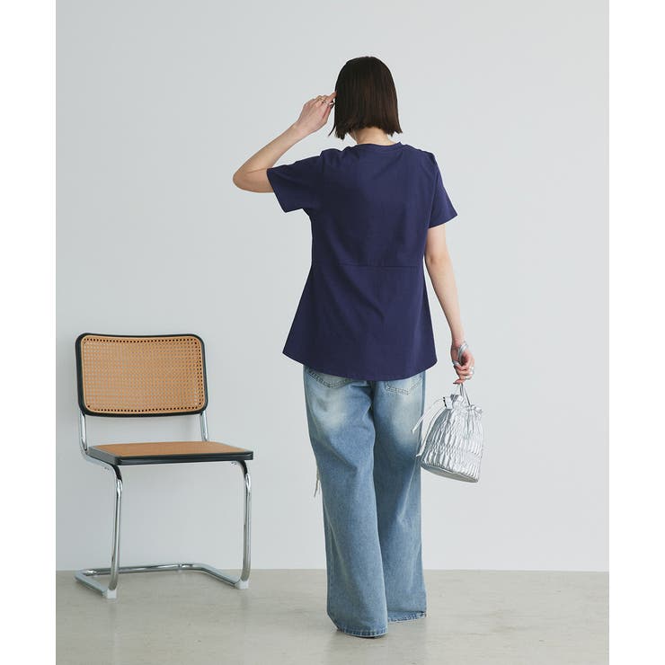 ペプラムフリルデザインTシャツ | ad thie | 詳細画像22 