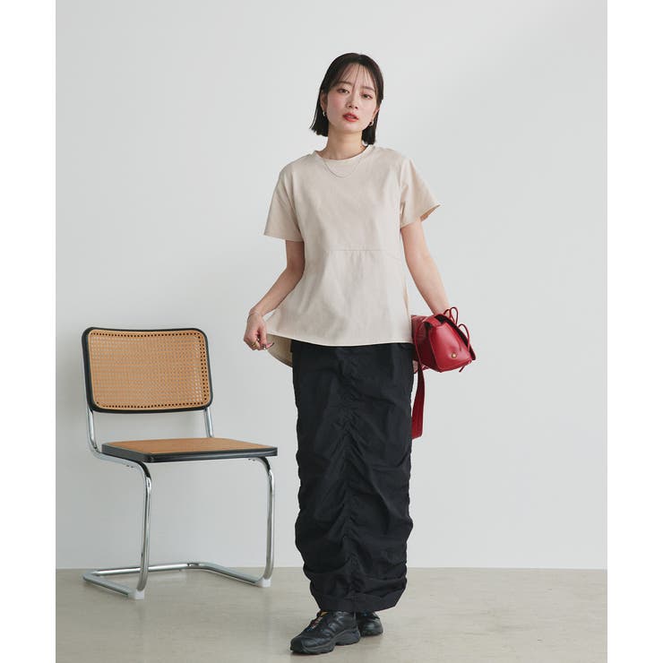 ペプラムフリルデザインTシャツ | ad thie | 詳細画像26 