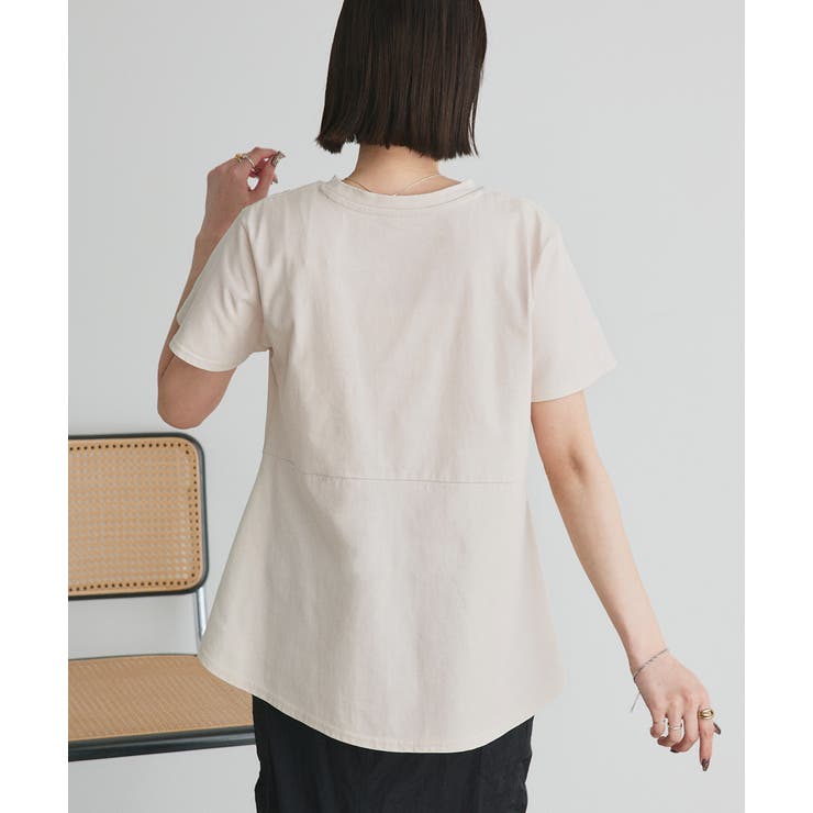 ペプラムフリルデザインTシャツ | ad thie | 詳細画像28 
