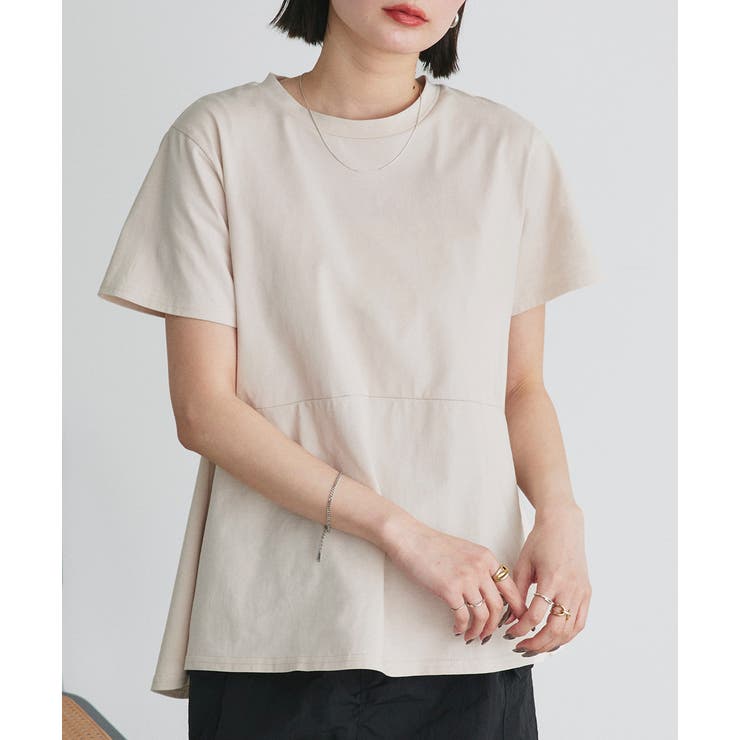 ペプラムフリルデザインTシャツ | ad thie | 詳細画像30 