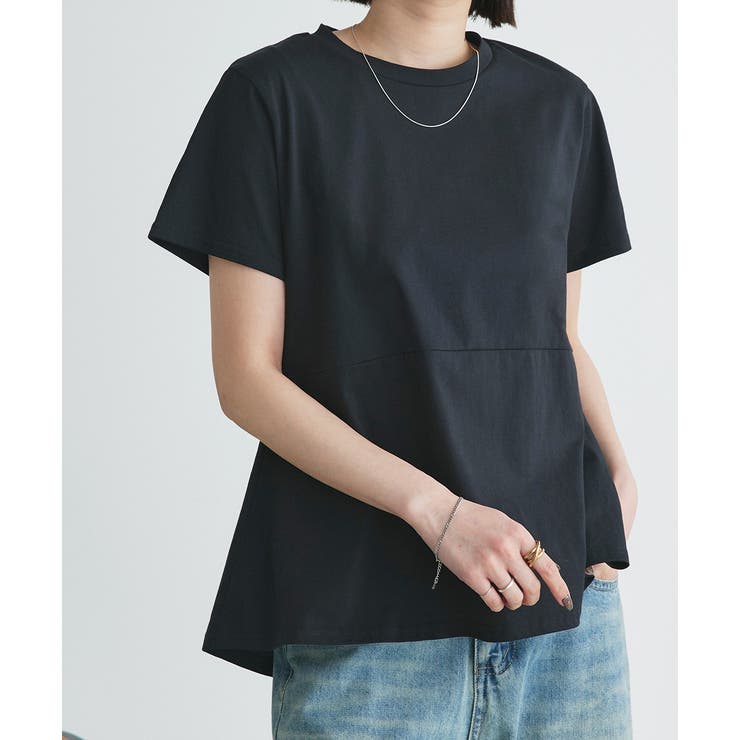 ペプラムフリルデザインTシャツ | ad thie | 詳細画像37 