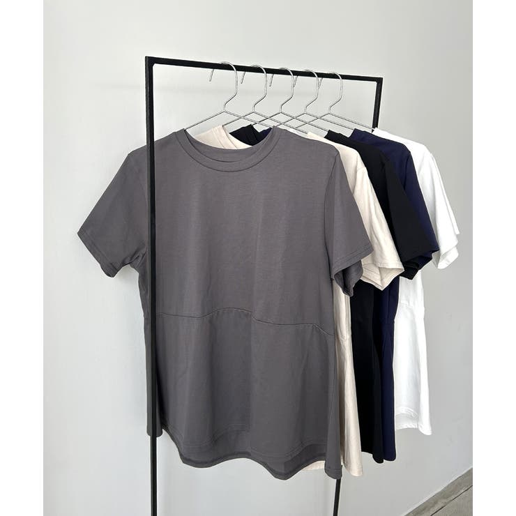 ペプラムフリルデザインTシャツ | ad thie | 詳細画像43 