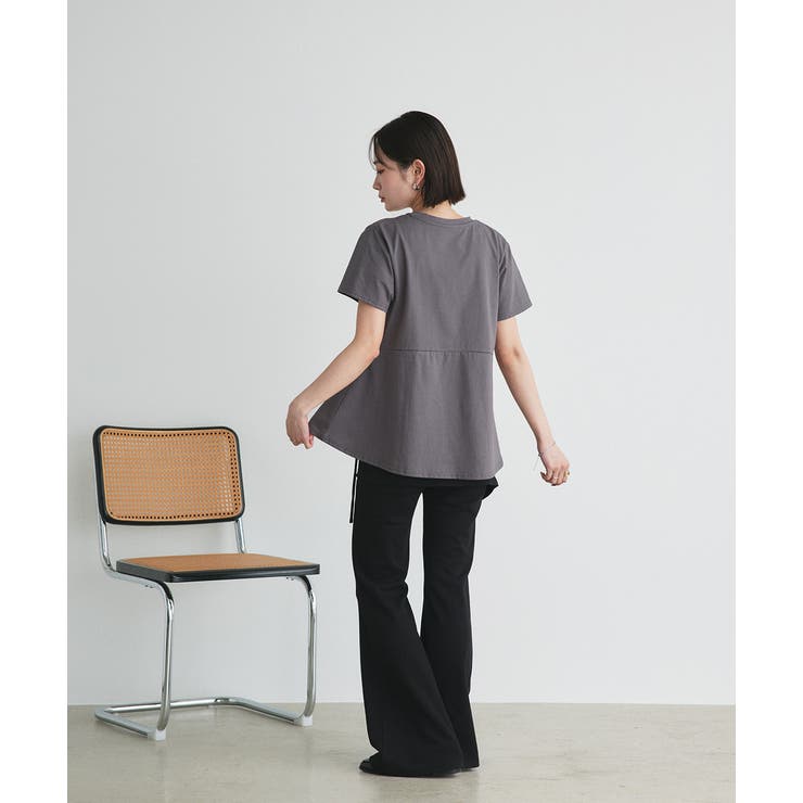 ペプラムフリルデザインTシャツ | ad thie | 詳細画像5 
