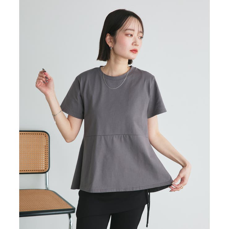 ペプラムフリルデザインTシャツ | ad thie | 詳細画像6 