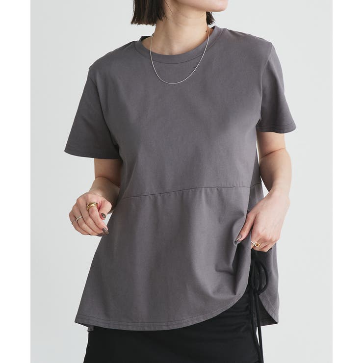 ペプラムフリルデザインTシャツ | ad thie | 詳細画像7 