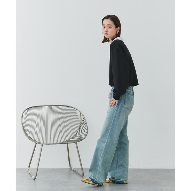 ポロカラースウェットプルオーバー | ad thie | 詳細画像12 