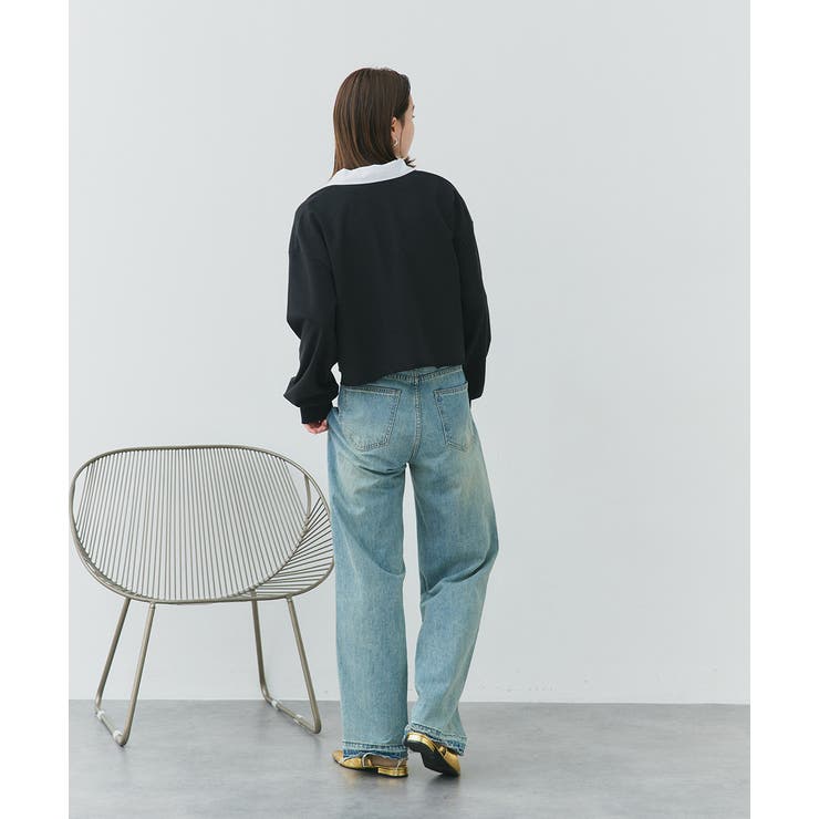 ポロカラースウェットプルオーバー | ad thie | 詳細画像13 