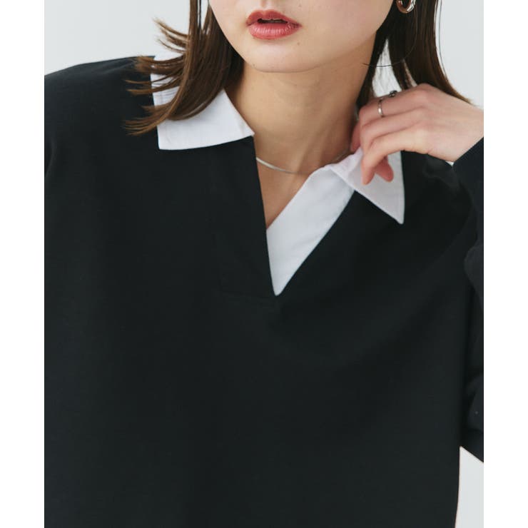 ポロカラースウェットプルオーバー | ad thie | 詳細画像16 