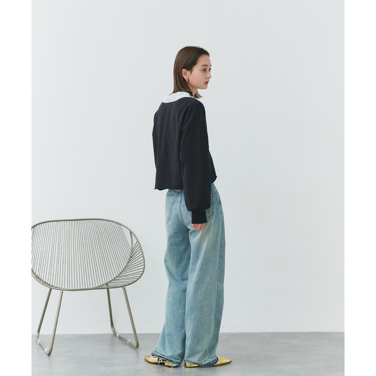 ポロカラースウェットプルオーバー | ad thie | 詳細画像18 