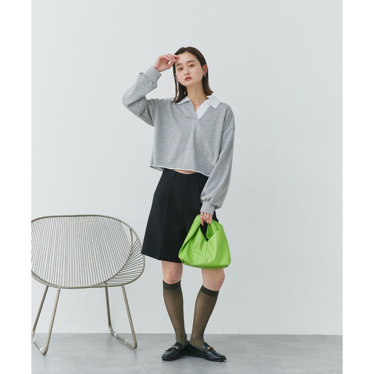 ポロカラースウェットプルオーバー | ad thie | 詳細画像33 