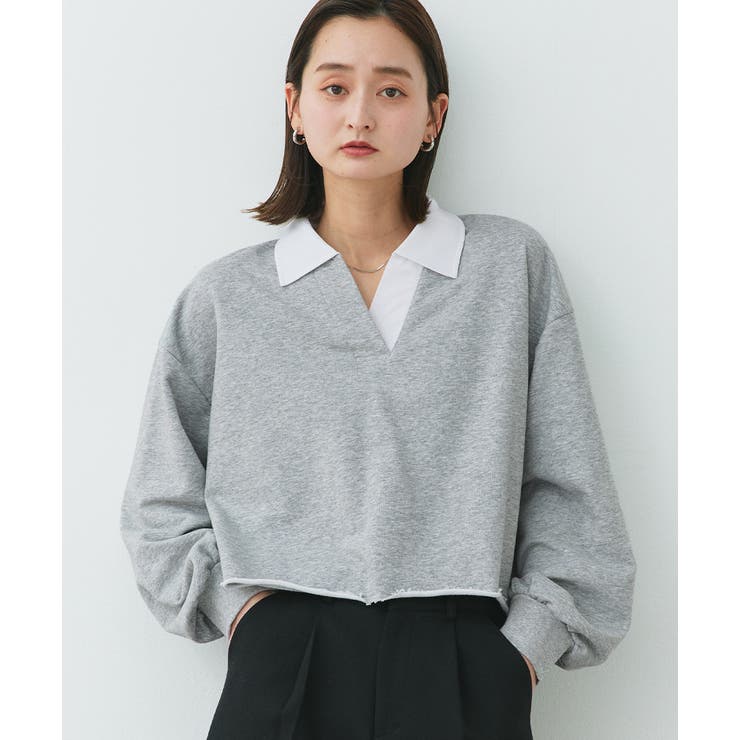 ポロカラースウェットプルオーバー | ad thie | 詳細画像38 