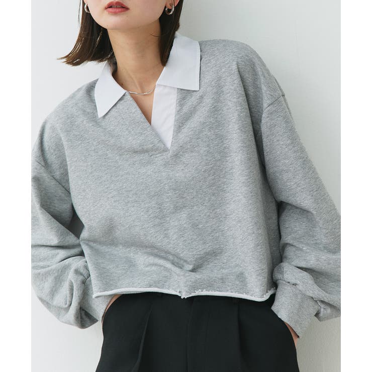 ポロカラースウェットプルオーバー | ad thie | 詳細画像39 