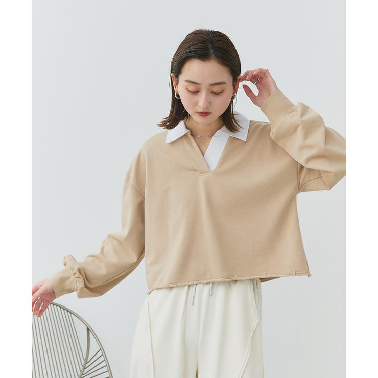 ポロカラースウェットプルオーバー | ad thie | 詳細画像43 