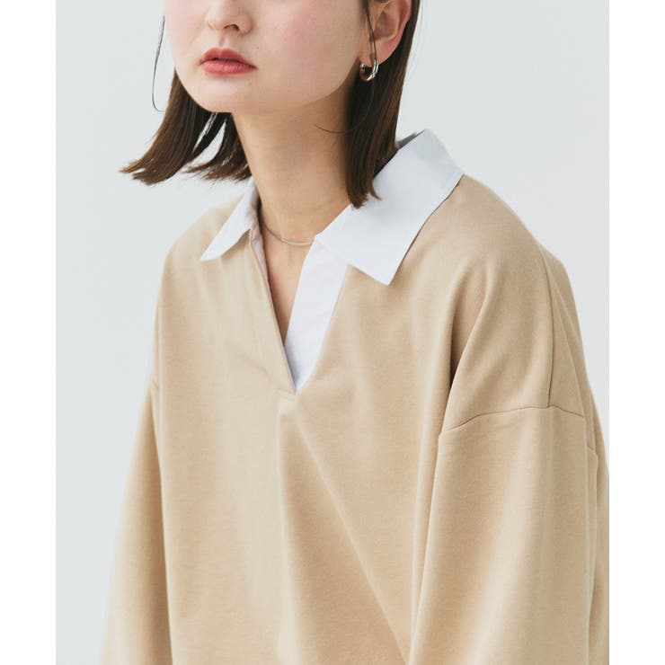 ポロカラースウェットプルオーバー | ad thie | 詳細画像46 