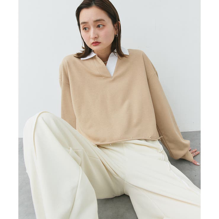 ポロカラースウェットプルオーバー | ad thie | 詳細画像49 