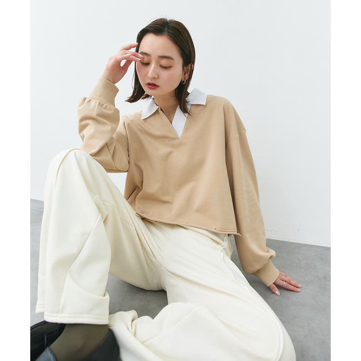 ポロカラースウェットプルオーバー | ad thie | 詳細画像50 