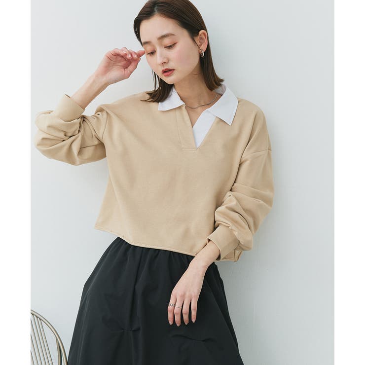 ポロカラースウェットプルオーバー | ad thie | 詳細画像51 