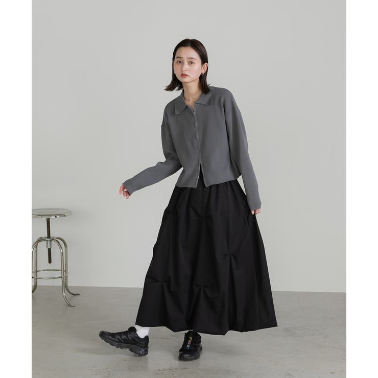 ダブルジップポロニットカーディガン | ad thie | 詳細画像27 