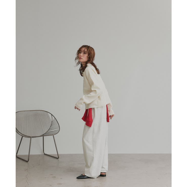 ダブルジップポロニットカーディガン | ad thie | 詳細画像3 