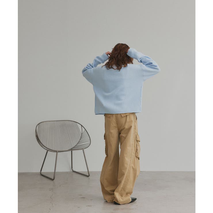 ダブルジップポロニットカーディガン | ad thie | 詳細画像32 