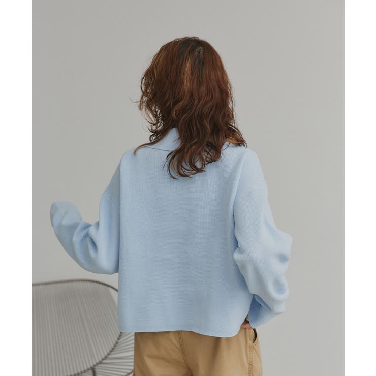 ダブルジップポロニットカーディガン | ad thie | 詳細画像36 