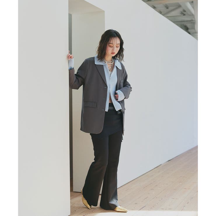 ダブルジップポロニットカーディガン | ad thie | 詳細画像40 