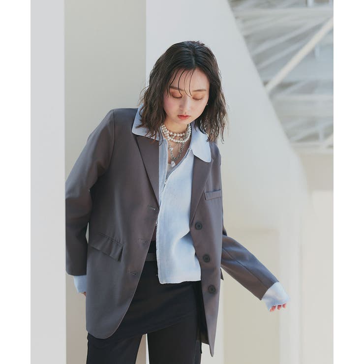 ダブルジップポロニットカーディガン | ad thie | 詳細画像41 