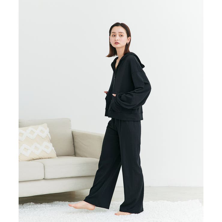 スムースダブルジップパーカールームウェア	 | ad thie | 詳細画像13 