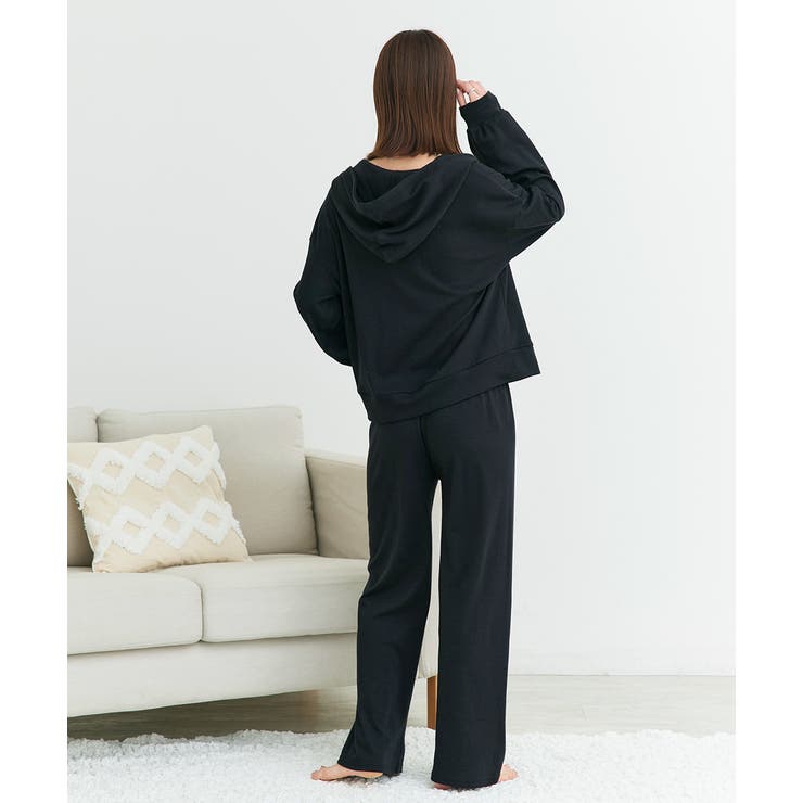 スムースダブルジップパーカールームウェア	 | ad thie | 詳細画像14 