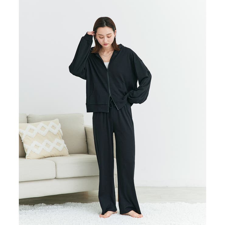 スムースダブルジップパーカールームウェア	 | ad thie | 詳細画像15 