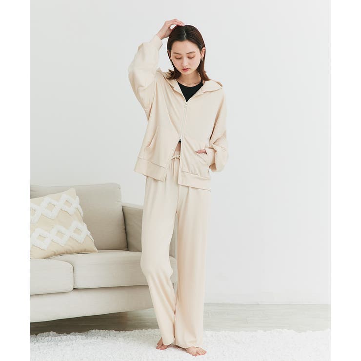 スムースダブルジップパーカールームウェア	 | ad thie | 詳細画像22 