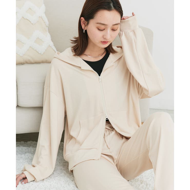 スムースダブルジップパーカールームウェア	 | ad thie | 詳細画像25 